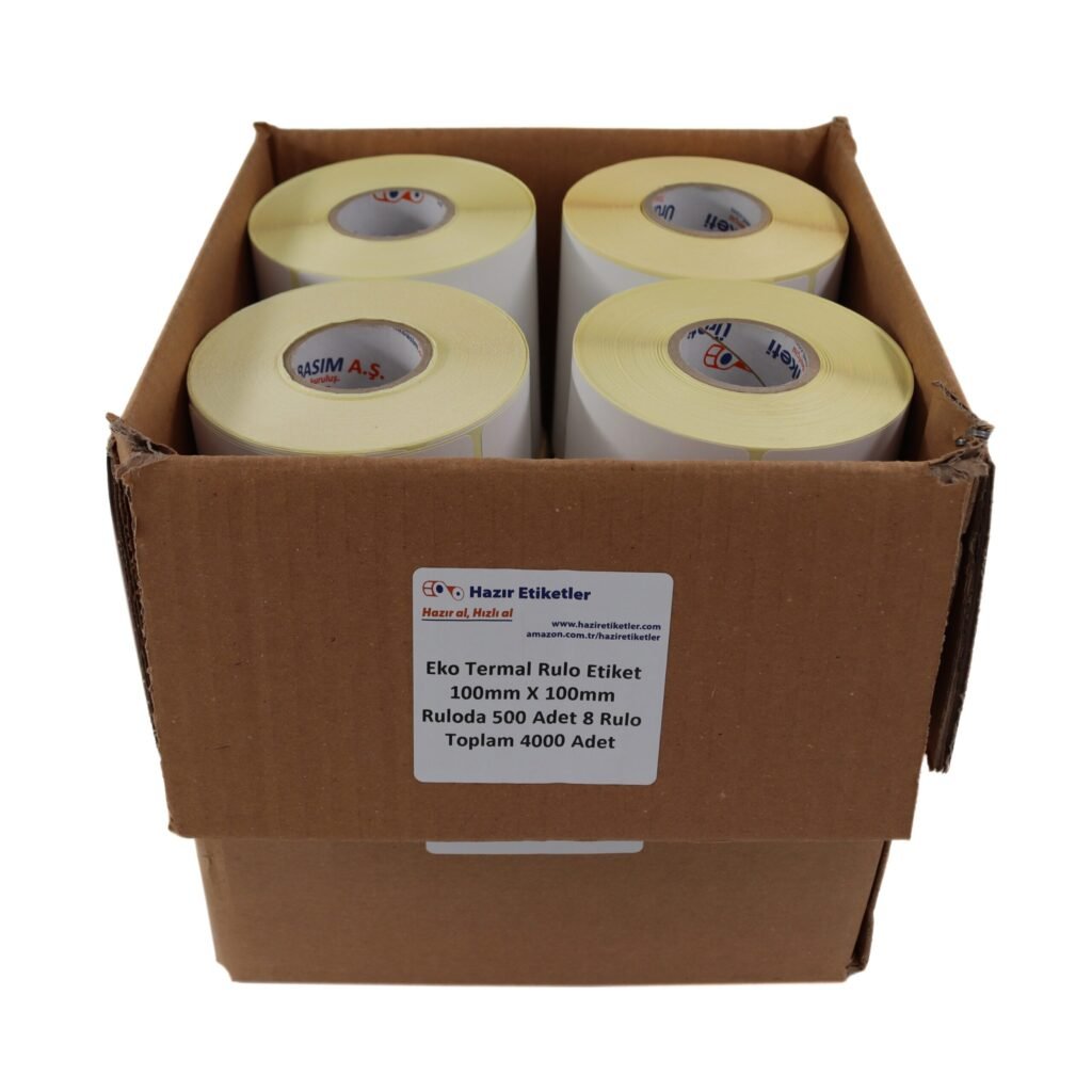 Tottk Label Shipping Label Eco Thermal Label 100mm x 100mm 500 Pieces in a Roll ...
