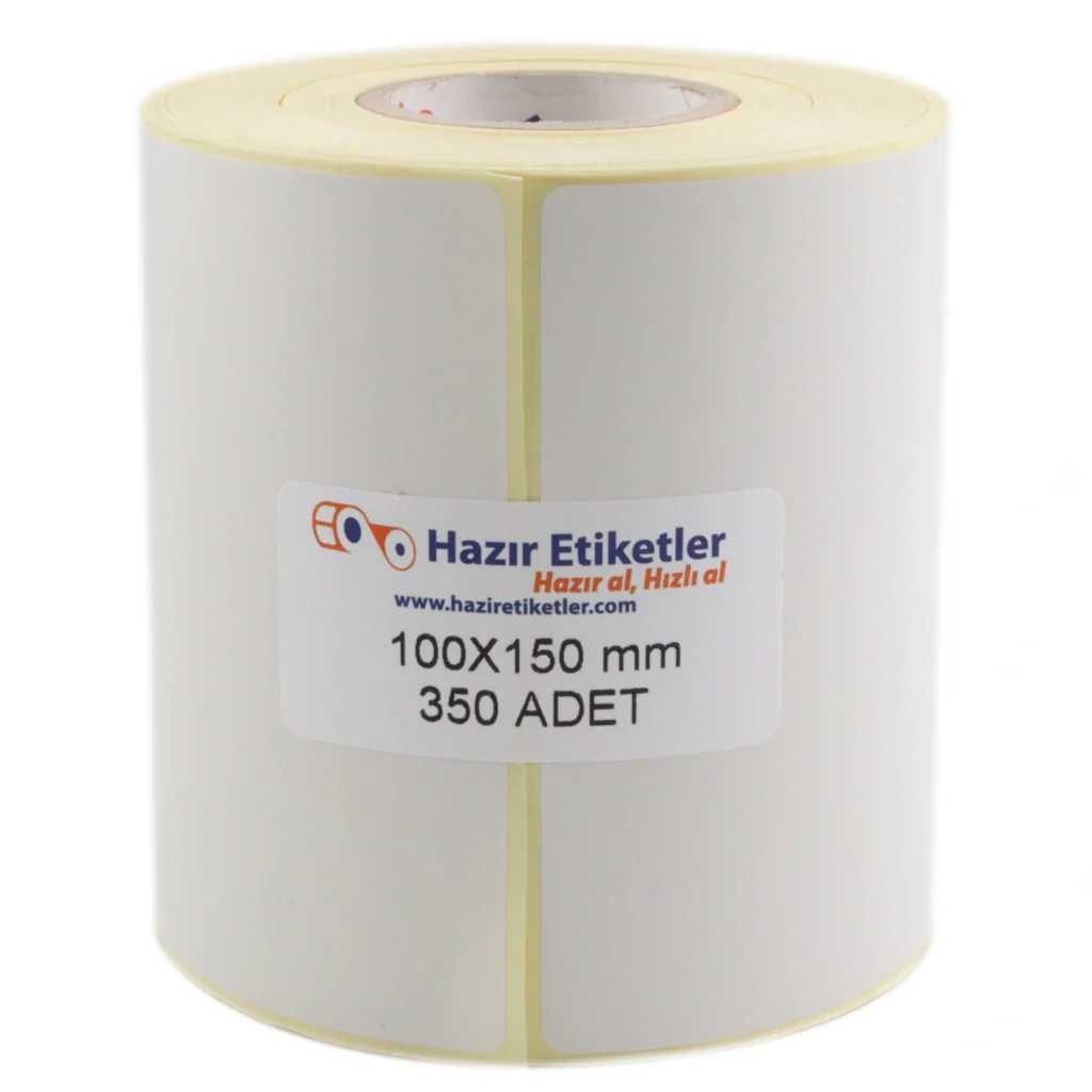 Rolable Paper PP Opaque Roll Label 100mm x 150mm 350 Pieces - Roll Label Shop